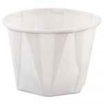 Paper Portion Cups, 1oz, White, 250/Bag, 20 Bags/Carton