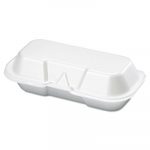 Foam Hot Dog Container, 7 3/8 x 3 9/16 x 2 1/4, White, 125/Bag, 4 Bags/Carton