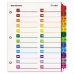 OneStep Printable Table of Contents and Dividers - Double Column, 52-Tab, 1 to 52, 11 x 8.5, White, 1 Set