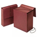 Vertical Indexed Expanding File, 21 Sections, 1/21-Cut Tab, Letter Size, Red Fiber