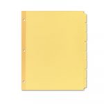 Write & Erase Plain-Tab Paper Dividers, 8-Tab, Letter, Buff, 24 Sets