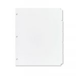 Write & Erase Plain-Tab Paper Dividers, 5-Tab, Letter, White, 36 Sets
