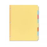 Write & Erase Plain-Tab Paper Dividers, 8-Tab, Letter, Multicolor, 24 Sets
