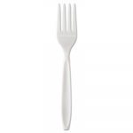 Individually Wrapped Reliance Medium Heavy Weight Cutlery, Fork, White, 1000/CT