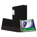 Clean Touch Locking D-Ring Reference Binder Protected w/Antimicrobial Additive, 3 Rings, 1.5" Capacity, 11 x 8.5, Black