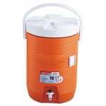 Water Cooler, 3 gal, 12.5  dia x 16.75 h, Orange/White