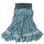 Web Foot Wet Mop, Cotton/Synthetic, Green, Medium, 5" Green Headband, 6/Carton