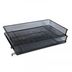 Mesh Stackable Side Load Tray, Legal, Black
