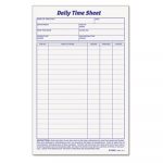 Daily Time and Job Sheets, 8 1/2 x 5 1/2, 200/Pad, 2/Pack