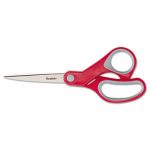 Multi-Purpose Scissors, Pointed, 8" Length, 3 3/8" Cut, Red/Gray