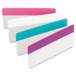 File Tabs, 3 x 1 1/2, Assorted Pastel Colors, 24/Pack