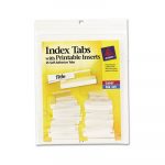 Insertable Index Tabs with Printable Inserts, One, Clear Tab, 25/Pack