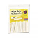 Insertable Index Tabs with Printable Inserts, Two, Clear Tab, 25/Pack