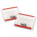 File Tabs, 2 x 1 1/2, Lined, Red, 50/Pack