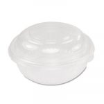PresentaBowls Bowl/Lid Combo-Paks, 16oz, Clear, Dome Lid, 63/Pack, 4 Packs/CT
