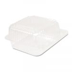 Staylock Clear Hinged Container, Plastic 5 3/10x5 3/5x2 4/5 Clear 125/BG 4 BG/CT