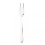 Heavyweight Cutlery, Forks, Polypropylene, White, 1000/Carton