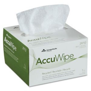 AccuWipe Recycled One-Ply Delicate Task Wipers, 4 1/2 x 8 1/4, White, 280/Box