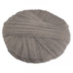 Radial Steel Wool Pads, Grade 2 (Coarse): Stripping/Scrubbing, 18", Gray, 12/CT
