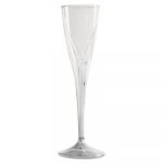 Classicware One-Piece Champagne Flutes, 5 oz., Clear, Plastic, 10/Pack