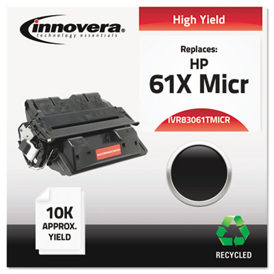Remanufactured C8061X(M) (61XM) High-Yield MICR Toner, 10000 Page-Yield, Black