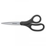 KleenEarth Basic Plastic Handle Scissors, 9" Long, Pointed, Black