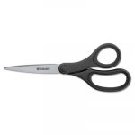 KleenEarth Basic Plastic Handle Scissors, 8" Long, Pointed, Black