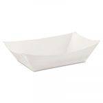 Kant Leek Polycoated Paper Food Tray, 3 Pound, White, 250/Pack