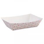 Paper Food Baskets, 6 oz Capacity, Red/White, 1000/Carton