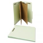 Four-, Six- and Eight-Section Classification Folders, 2 Dividers, Letter Size, Gray-Green, 10/Box