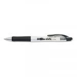 eGEL Retractable Gel Pen, Medium 0.7mm, Black Ink, Black Barrel