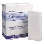 Essence Impressions 1/8-Fold Dinner Napkins, Two-Ply, 17 x 17, White