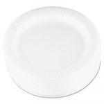 Quiet Classic Laminated Foam Dinnerware, Plate, 9" dia, WH, 125/PK, 4 Packs/CT
