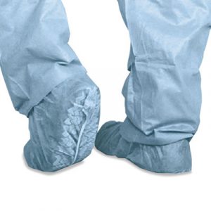 Polypropylene Non-Skid Shoe Covers, Large, Blue, 100/Box