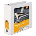 Heavy-Duty D-Ring View Binder with Extra-Durable Hinge, 3 Rings, 3" Capacity, 11 x 8.5, White