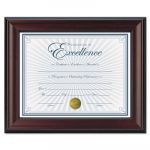 Rosewood Document Frame, Wall-Mount, Plastic, 8 1/2 x 11