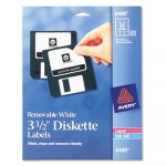 Laser/Inkjet 3.5" Diskette Labels, White, 375/Pack