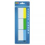 Write-On Self-Stick Index Tabs, 1 1/2 x 2, Blue, Green, Yellow, 30/Pack