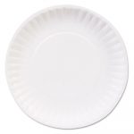 Clay Coated Paper Plates, 6", White, 100/Pack, 12 Packs/Carton