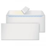 Grip-Seal Business Envelope, #10, Commercial Flap, Self-Adhesive Closure, 4.13 x 9.5, White, 45/Box