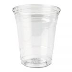 Clear Plastic PETE Cups, Cold, 12oz, WiseSize, 25/Pack, 20 Packs/Carton
