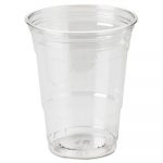 Clear Plastic PETE Cups, Cold, 16oz, WiseSize, 25/Pack, 20 Packs/Carton