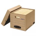 Filing Storage Box with Locking Lid, Letter/Legal, Kraft, 25/Carton