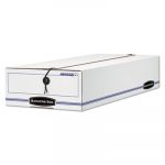LIBERTY Basic Storage Box, Check/Voucher, 9 x 14 1/4 x 4, White/Blue, 12/Carton