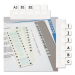 Side-Mount Self-Stick Plastic A-Z Index Tabs, 1 inch, White, 104/Pack