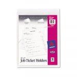 Job Ticket Holders, Heavy Gauge Vinyl, 9 x 12, Clear, 10/Pack