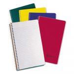Earthwise by 100% Recycled Small Notebooks, 3 Subjects, College Rule, Randomly Assorted Color Covers, 9.5 x 6, 150 Pages