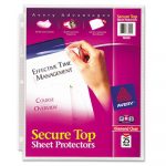 Secure Top Sheet Protectors, Super Heavy Gauge, Letter, Diamond Clear, 25/Pack