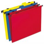 2-in-1 Colored Poly Folders with Built-in Tabs, Letter Size, 1/3-Cut Tab, Assorted, 10/Pack