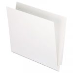 Colored End Tab Folders with Reinforced 2-Ply Straight Cut Tabs, Letter Size, White, 100/Box
